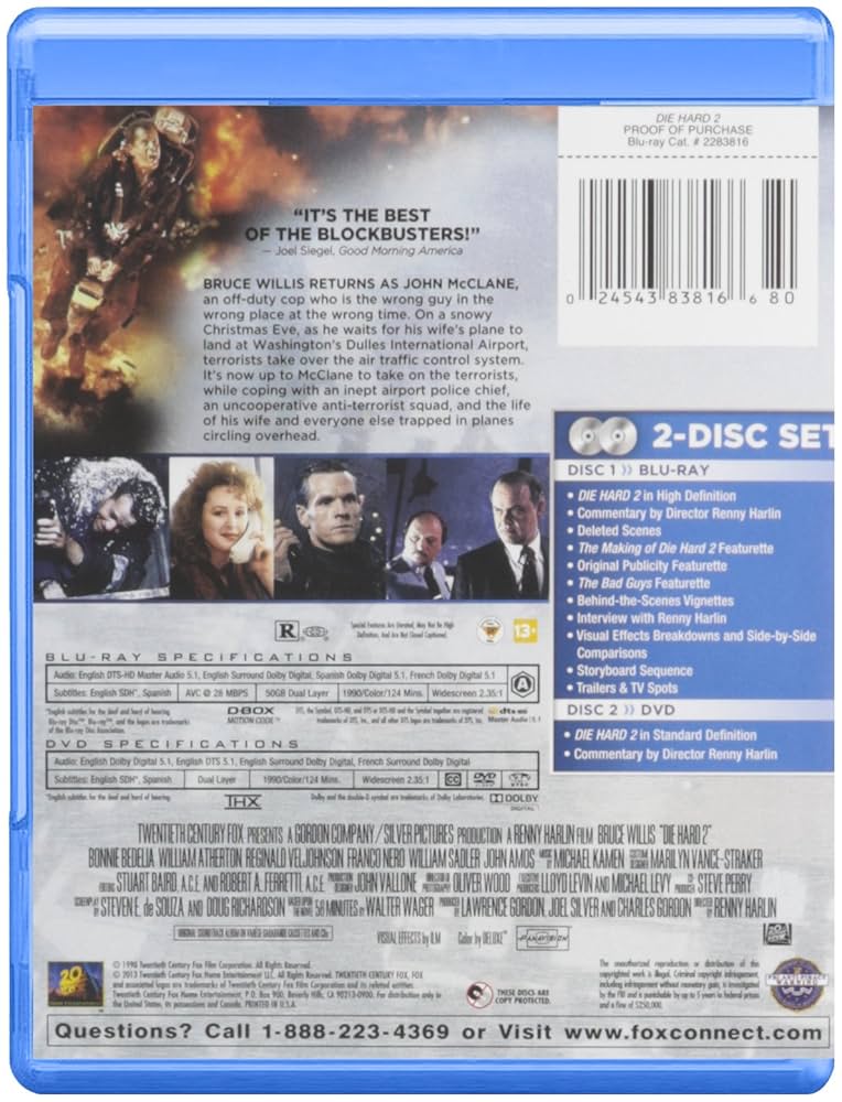 ダイ・ハード2 [Blu-ray] Amazon.com: Die Hard 2: Die Harder (Blu-ray / DVD Combo